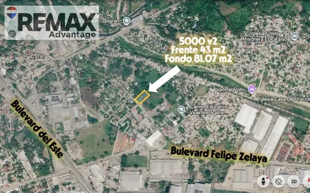 Terreno en Venta – 5,000 v² | San Pedro Sula
